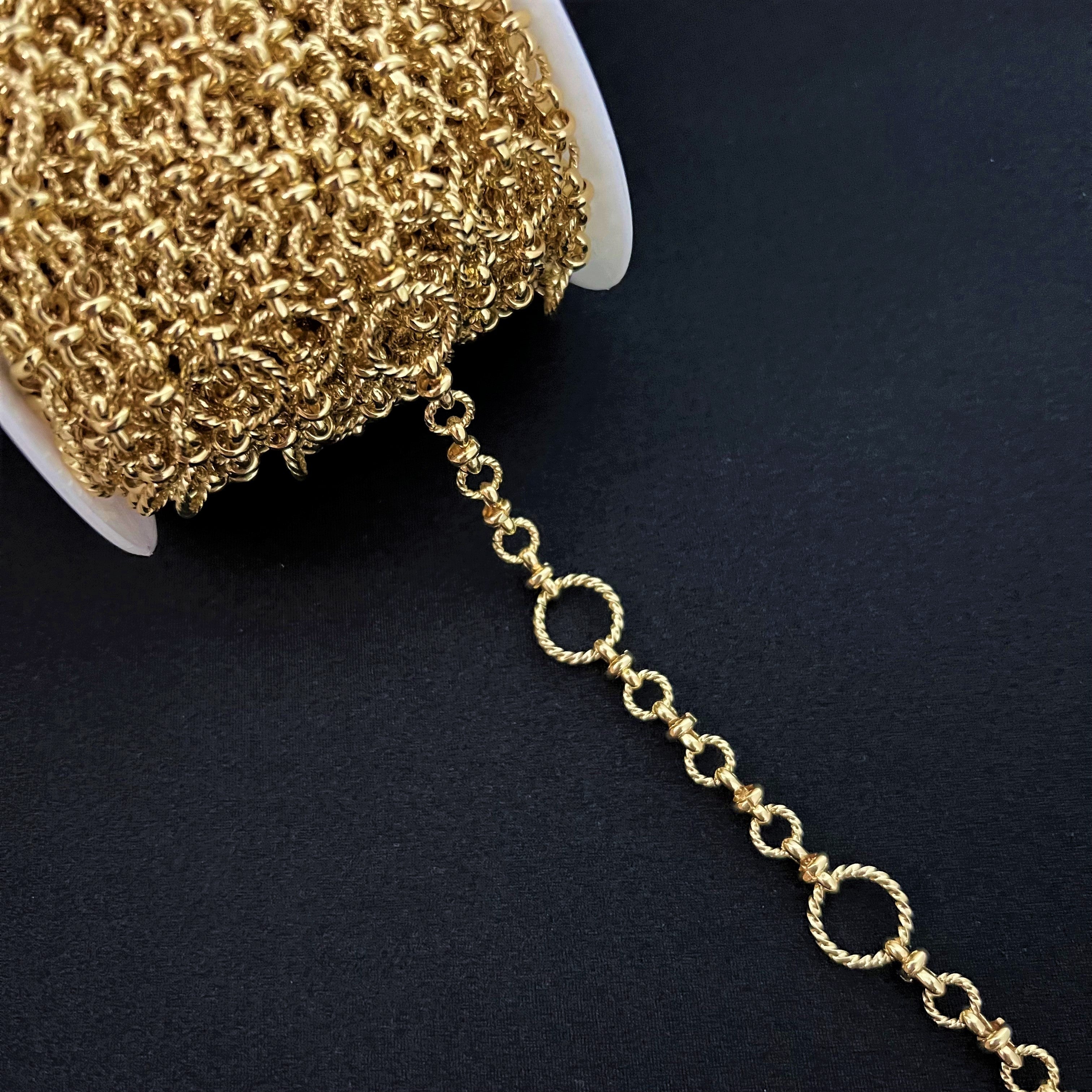 1 x Metre 16.5mm Tarnish Resistant Gold Plated Decorative Chain #ALIN-CH2