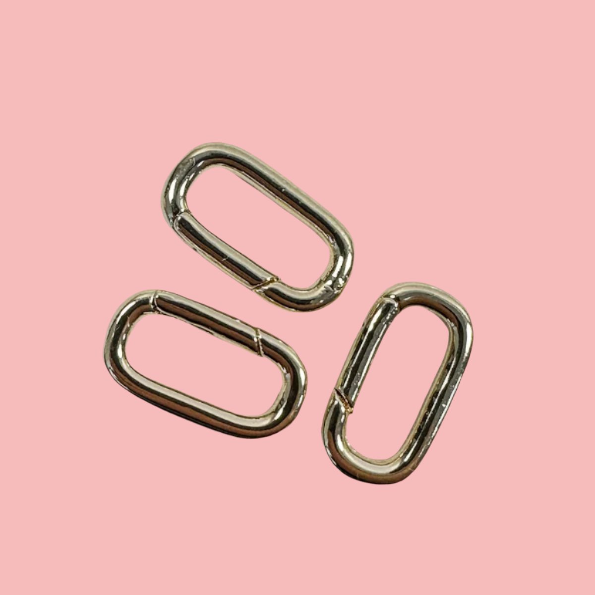 Carabiner Oval Clasps 17.5x10mm 3pc Tarnish Resistant Gold Aussie