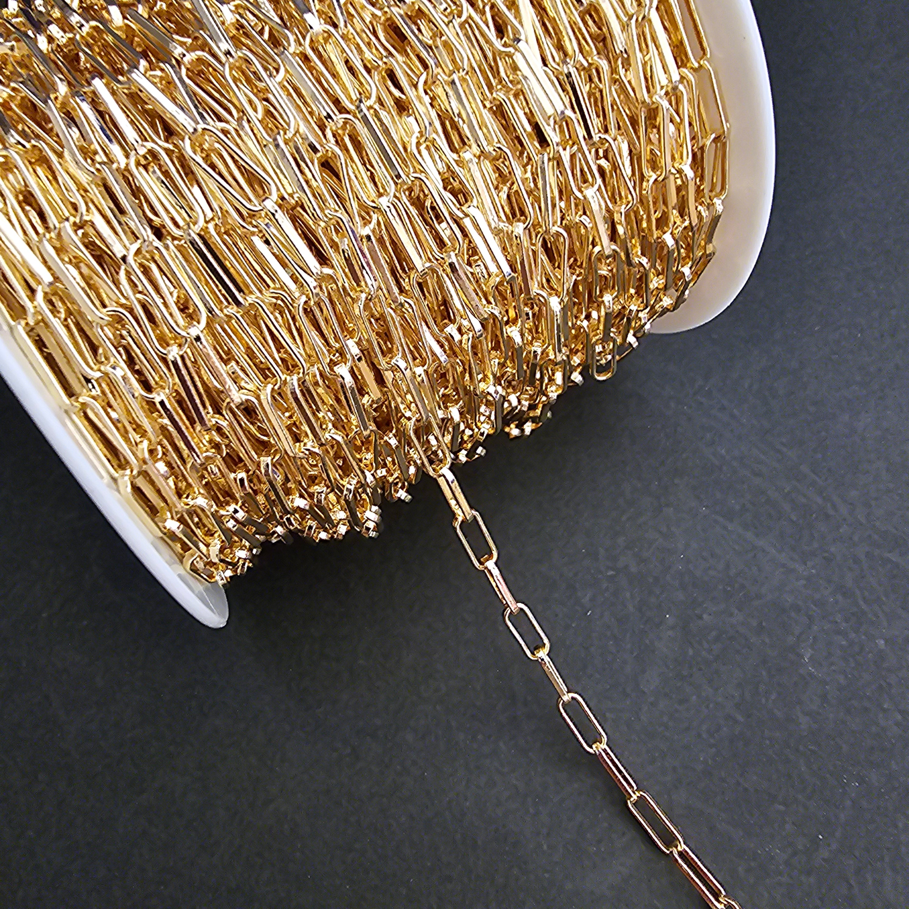 Paperclip Chain 10mm 1 Metre Gold Plated Tarnish Resistant   #L221612