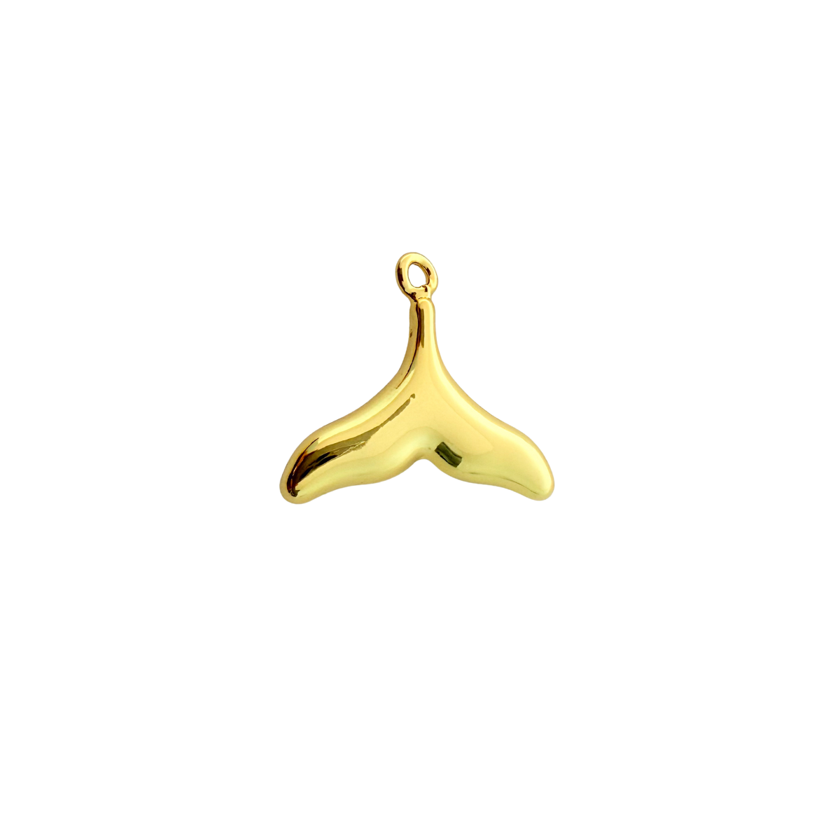 Whale Tail Pendant 1pc Gold Plated Tarnish Resistant